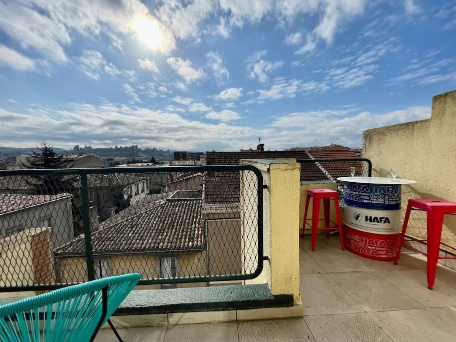 Duplex 70M2 - Vue Cite Medievale - Parking Gratuit 卡尔卡松 外观 照片